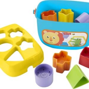 Fisher-Price Infant Toy Set with Baby’s First Blocks (10 Shapes) and Rock-a-Stack Ring Stacking Toy for Ages 6+ Months
