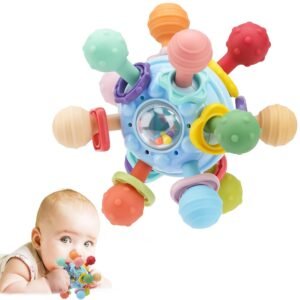 TOHIBEE Baby Montessori Sensory Toys for 0-6 6-12 Months, Food Grade Teething Toys for Babies 0 3 6 9 12 18 Months, Newborn Infant Learning Developmental Toys Gifts for 1 2 Year Old Boys Girls