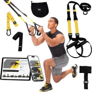 TRX PRO3 Suspension Trainer System, Durable Design for Cross-Training, Weight Training, HIIT Training & Cardio, Includes 3 Anchor Solutions for Indoor & Outdoor Home Gyms