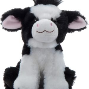 The Petting Zoo Cow Stuffed Animal Plushie, Gifts for Kids, Wild Onez Babiez Farm Animals, Cow Plush Toy 6 inches