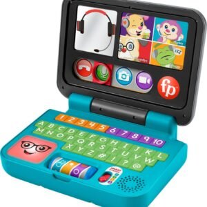 Fisher-Price Baby & Toddler Toy Laugh & Learn Let’s Connect Laptop Pretend Computer with Smart Stages for Infants Ages 6+ Months​