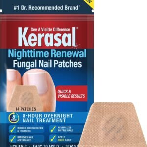 Kerasal Nighttime Renewal Fungal Nail Patches - 14 Patch - Overnight Nail Repair for Nail Fungus Damage, 8-Hour Nail Treatment Restores Healthy Appearance