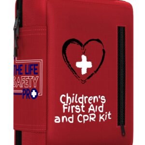 Portable First Aid Kit for Kids with CPR Shield - Ideal for Home, Car, School, Camping, and as a Travel First aid kit. Latex-Free Bandages – Children First Aid Guide by The Life Safety Pro