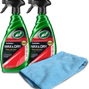Turtle Wax 50834 1-Step Wax & Dry-26 oz. Double Pack with Microfiber Towel, 52. Fluid_Ounces, 2 Pack
