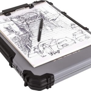 ArtBin 6838AG Sketch Board, Portable Drawing Surface with Internal Art & Craft Storage, Grey
