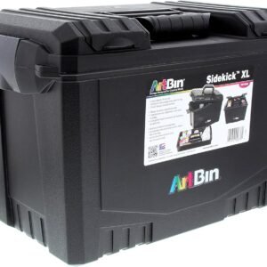 ArtBin 6917AB Sidekick XL Carrying Case, Portable Art & Craft Organizer with Handle, [1] Plastic Storage Case, Black