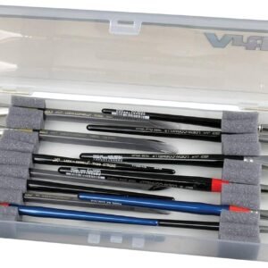 ArtBin KW903 Brush Box with Foam Inserts, Fine Art Portable Paint Brush Organizer, Plastic, Clear, 1.0 Count